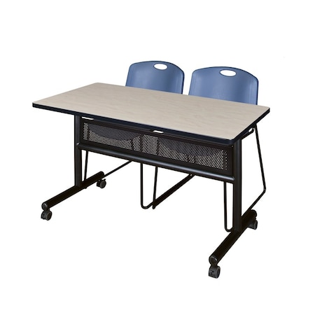 Kobe Rectangle FlipTop Table, 48" W, 29" H, Laminate Top, Maple MKFTM4824PL44BE